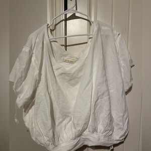 We The Free White Bubble Top